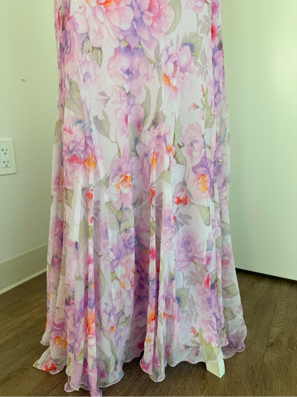 Mango Pastel Floral V-Neck Dress in Lavender and Pink - Picture 15 of 15